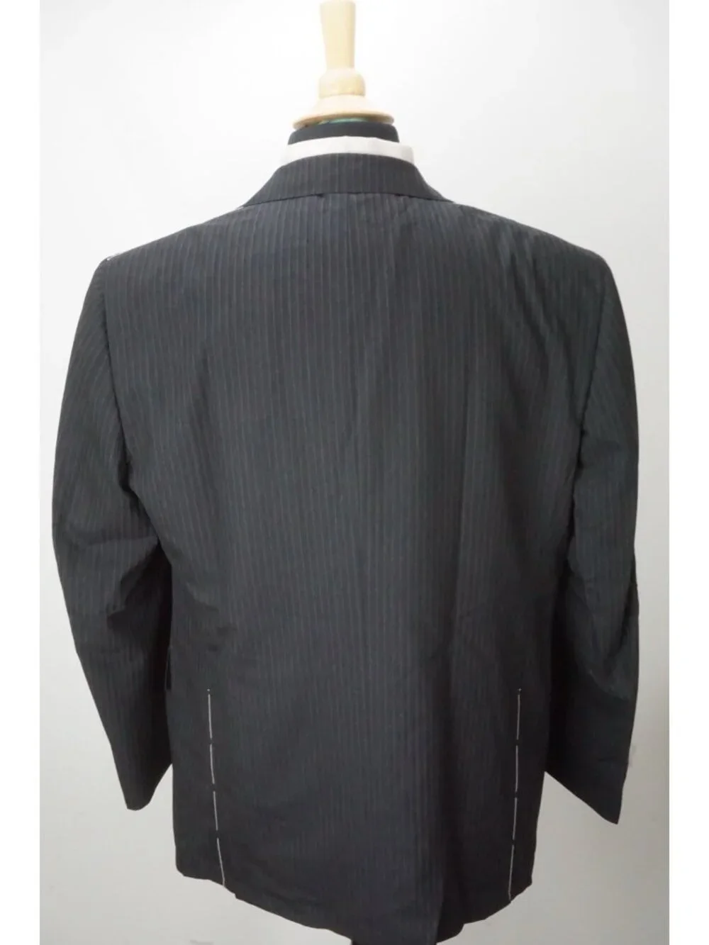Sartoria Partenopea Charcoal Striped Wool 2 Pc Suit Jacket Pant 56R EU NEW